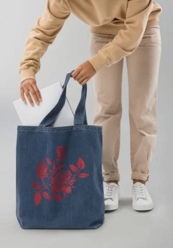 Organic Denim Tote Bag