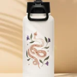 Stainless Steel Water Bottle with a Straw Lid